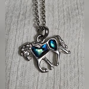 Silver Horse Pendant Necklace